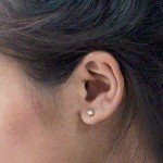 Sparkling Sterling Silver Round Diamond Stud Earrings