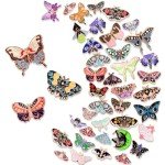 200 Pcs Colorful Butterfly Enamel Pins Set