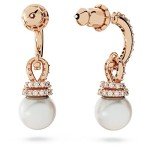 Swarovski Pearl Drop Earrings in Rose Gold