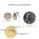 Rose Gold Clip-On Earrings with Pave Crystals