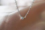 Dainty Handmade Silver Diamond Choker Necklace