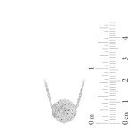 10K White Gold Swarovski Crystal Pendant Necklace