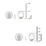 Sterling Silver High Polish Beaded Hoop Earrings