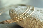 Hammered 14k Gold Fill Bangle Set of 3