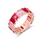 Eternity Rainbow Ring in 18K Rose Gold