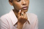 Intricate Rose Gold Black Onyx Ring for Women