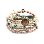 Wakami Earth Charm Waterproof Beaded Bracelet