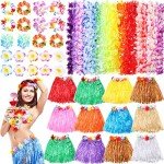 Tropical Hawaiian Luau Party Supplies Set – 48 Pieces