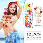 Tropical Hawaiian Luau Party Supplies Set – 48 Pieces
