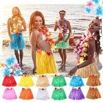 Tropical Hawaiian Luau Party Supplies Set – 48 Pieces