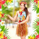 Tropical Hawaiian Luau Party Supplies Set – 48 Pieces