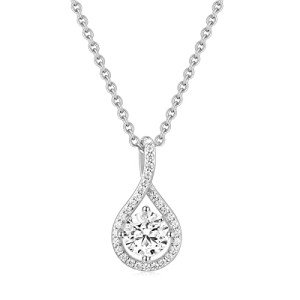 Dainty 925 Sterling Silver Cubic Zirconia Necklace