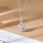 Dainty 925 Sterling Silver Cubic Zirconia Necklace