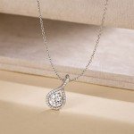 Dainty 925 Sterling Silver Cubic Zirconia Necklace