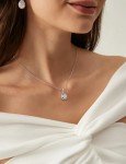 Dainty 925 Sterling Silver Cubic Zirconia Necklace