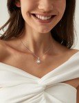 Dainty 925 Sterling Silver Cubic Zirconia Necklace