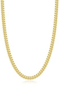Italian 14k Gold Plated Cuban Link Necklace