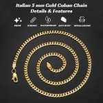 Italian 14k Gold Plated Cuban Link Necklace