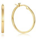 14K Gold Hoop Earrings for Women - Various Sizes