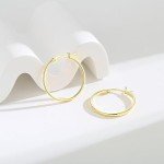 14K Gold Hoop Earrings for Women - Various Sizes