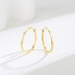 14K Gold Hoop Earrings for Women - Various Sizes
