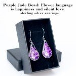 Sterling Silver Pressed Flower Teardrop Earrings