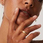 14K Gold Plated Croissant Dome Chunky Ring