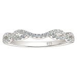 Twisted Infinity 925 Silver Eternity Ring for Her
