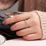 Twisted Infinity 925 Silver Eternity Ring for Her