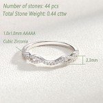 Twisted Infinity 925 Silver Eternity Ring for Her