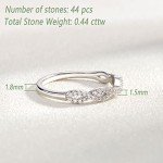 Twisted Infinity 925 Silver Eternity Ring for Her