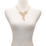 Floral Goldtone Crystal Statement Necklace by GUESS