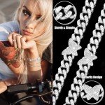 Butterfly Hip Hop Jewelry Set – 8 Pieces