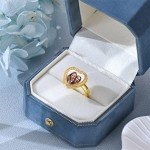 Custom Photo Engraved Signet Ring for Women