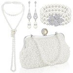 1920s Beaded Pearl Jewelry Set for Women
