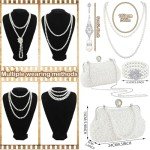 1920s Beaded Pearl Jewelry Set for Women