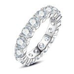Cubic Zirconia Stackable Eternity Band Ring Size 7