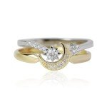 Moon and Star Sterling Silver Stackable Ring Set