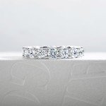 Cubic Zirconia Stackable Eternity Band Ring Size 7