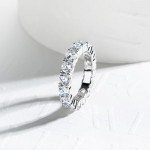 Cubic Zirconia Stackable Eternity Band Ring Size 7