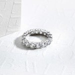 Cubic Zirconia Stackable Eternity Band Ring Size 7