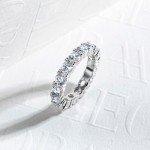 Cubic Zirconia Stackable Eternity Band Ring Size 7