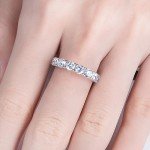 Cubic Zirconia Stackable Eternity Band Ring Size 7