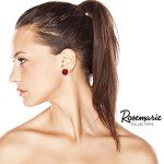 Elegant Red Swarovski Crystal Clip-On Earrings