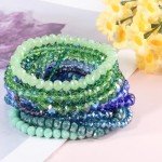 Colorful Surfer Stretch Bracelet Set - 70 Pcs