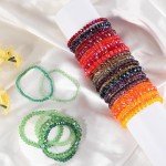 Colorful Surfer Stretch Bracelet Set - 70 Pcs