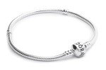 PANDORA Sterling Silver Bead Clasp Charm Bracelet