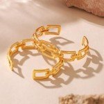 Adjustable Gold Cuff Bracelet for Women