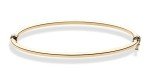 Miabella 18K Gold Italian Oval Bangle Bracelet