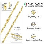 Italian 18k Gold Plated Cuban Link Necklace
